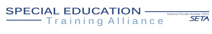 special education training alliance (SETA) logo